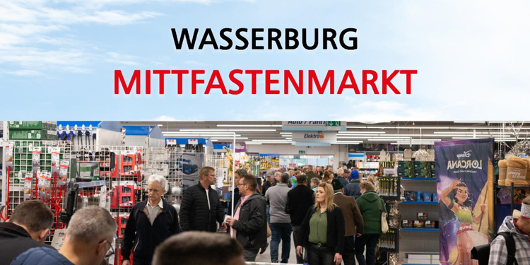 Mittfastenmarkt in Wasserburg mit Foto von Besuchern im EDER Profi-Baumarkt
