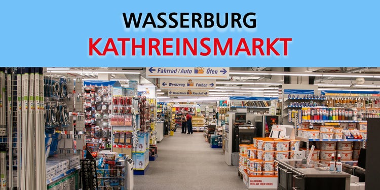 Schriftzug Kathreinsmarkt in Wasserburg mit Foto aus dem EDER