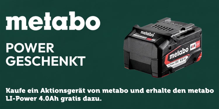 Headerbanner für die Metabo Aktion