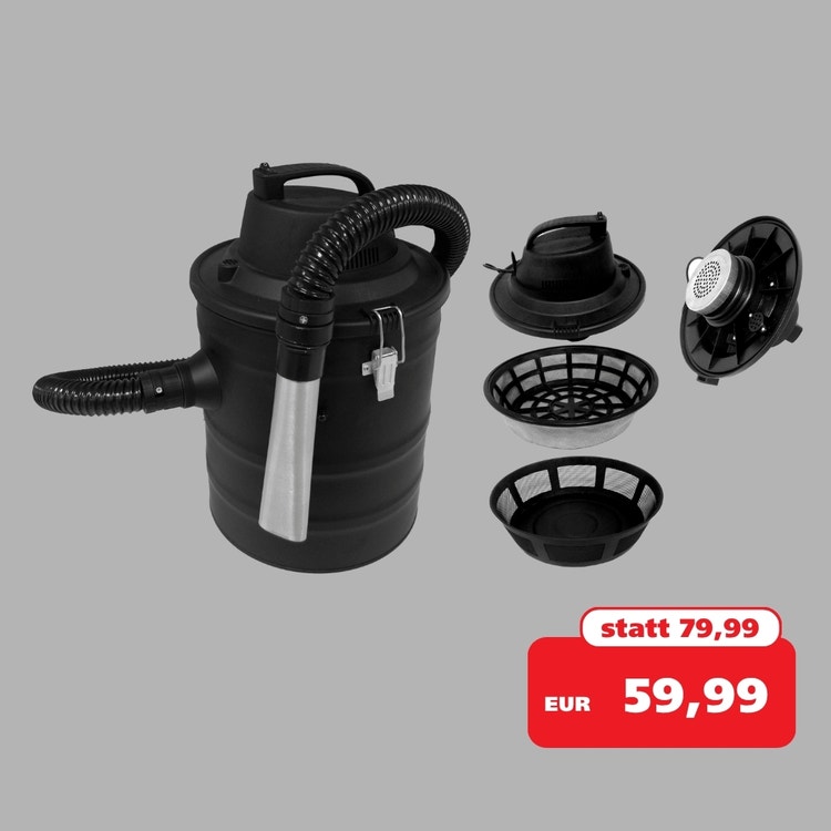 Abbildung eines Aschesaugers mit 1200 Watt