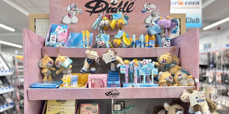 Bild unseres Diddl Aufstellers im EDER Profi-Baumarkt