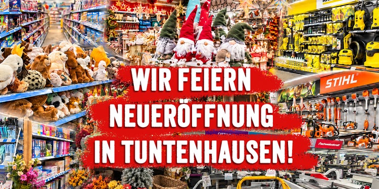 Bannercollage zur Neueröffnung in Tuntenhausen nach Umbau des EDER Profi-Baumarkts