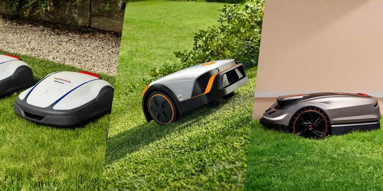 Foto mit Mährobotern der Marken Honda, Stihl und sunseeker