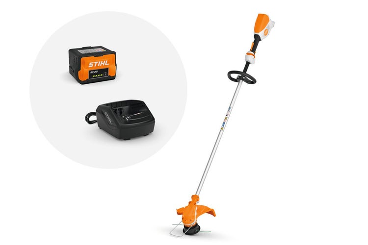 Abbildung STIHL FSA 60 Akku-Freischneider im Set mit Akku und Ladestation