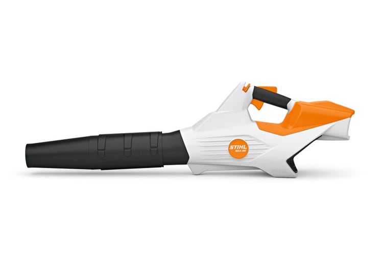 Seitenansicht STIHL BGA 86 Akku-Laubbläser mit längenverstellbarem Blasrohr