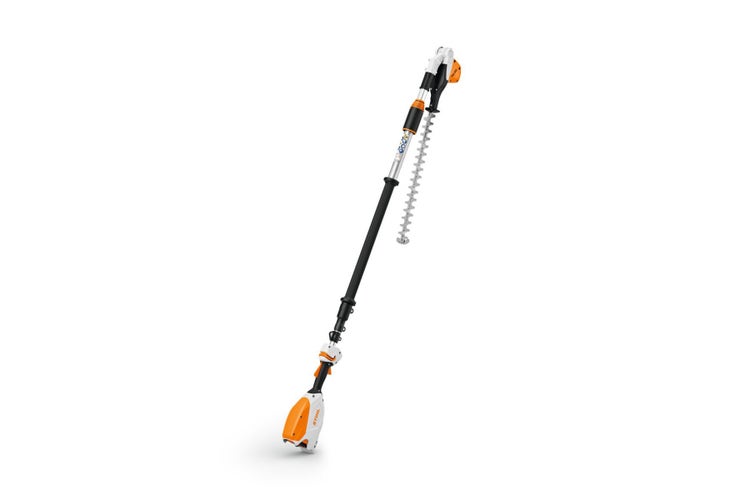 Abbildung Stihl HLA 86 teleskopierbarer Heckenschneider mit eingeklapptem Messer