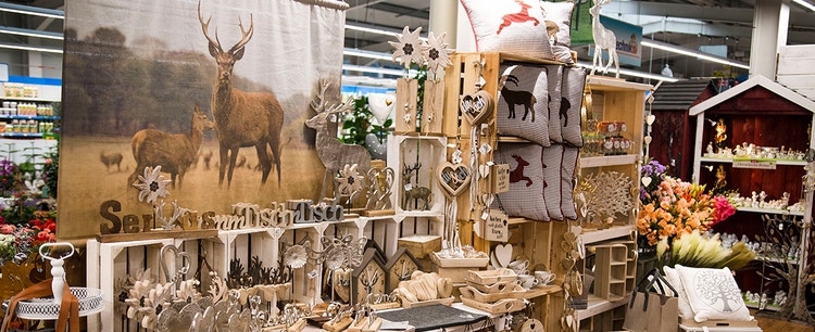 Bild mit Dekoartikeln zum Herbst aus dem Baumarkt